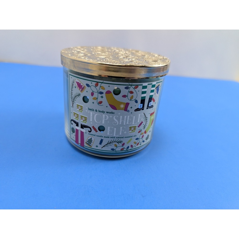 Bath & Body Works Top Shelf Elf 3 Wick Candle 14.5 oz New
